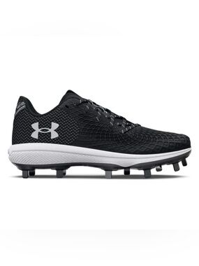 Under Armour NEW Glyde 2MT LE Softball Cleats League 7 Black White Sneakers Shoe